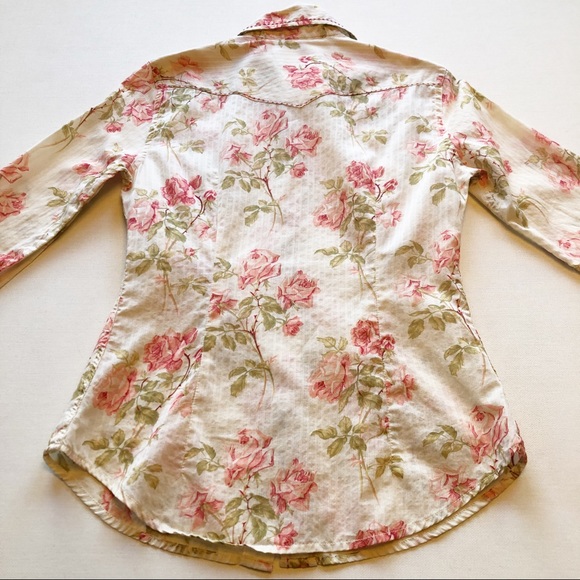 Lucky Brand Floral Western Blouse Top - Picture 4 of 7